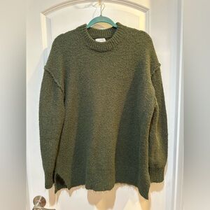 Topshop XS Green Tunic Sweater